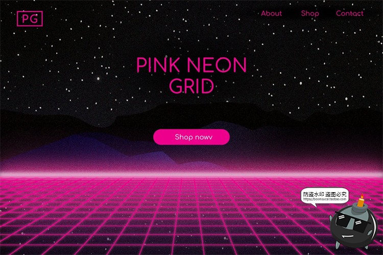 图片[3]-霓虹灯网格科幻背景场景底纹纹理后期合成装饰元素PNG免抠PSD模板-设计猿