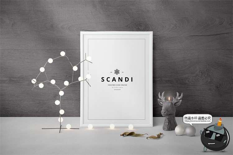 图片[14]-圣诞节新年文创礼品装饰桌面场景摆件礼物节日元素PSD模板PS素材-设计猿