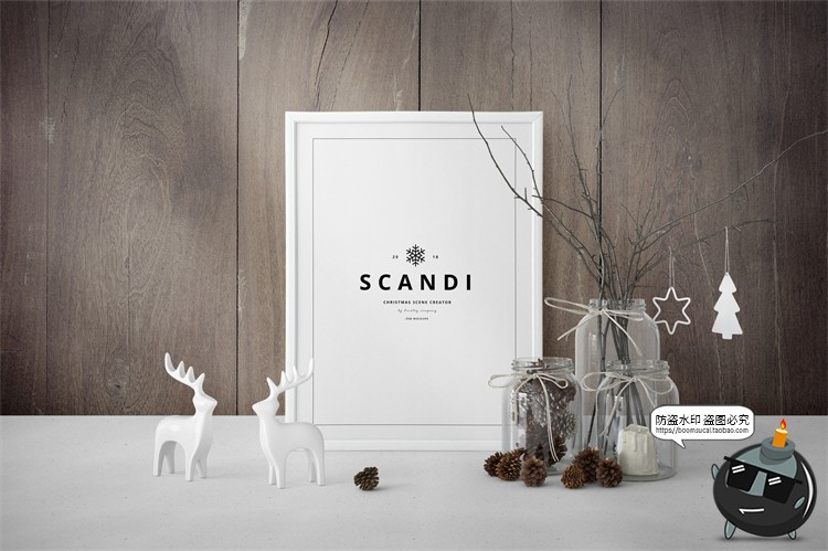 图片[15]-圣诞节新年文创礼品装饰桌面场景摆件礼物节日元素PSD模板PS素材-设计猿