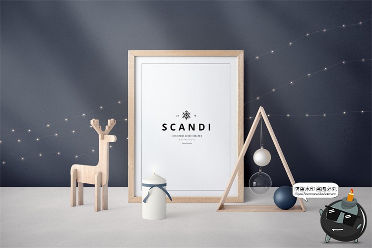 图片[16]-圣诞节新年文创礼品装饰桌面场景摆件礼物节日元素PSD模板PS素材-设计猿