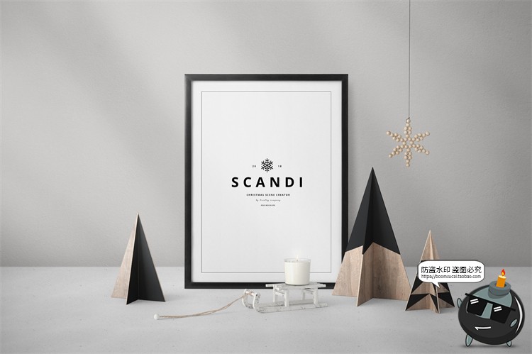 图片[17]-圣诞节新年文创礼品装饰桌面场景摆件礼物节日元素PSD模板PS素材-设计猿