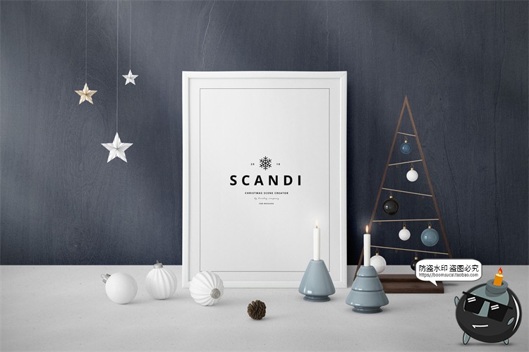 图片[18]-圣诞节新年文创礼品装饰桌面场景摆件礼物节日元素PSD模板PS素材-设计猿