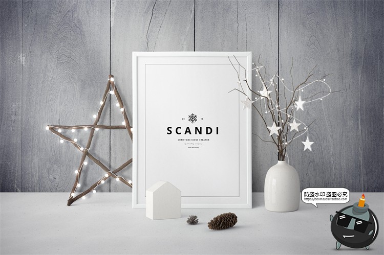 图片[19]-圣诞节新年文创礼品装饰桌面场景摆件礼物节日元素PSD模板PS素材-设计猿