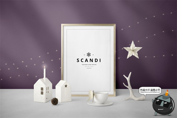 图片[22]-圣诞节新年文创礼品装饰桌面场景摆件礼物节日元素PSD模板PS素材-设计猿