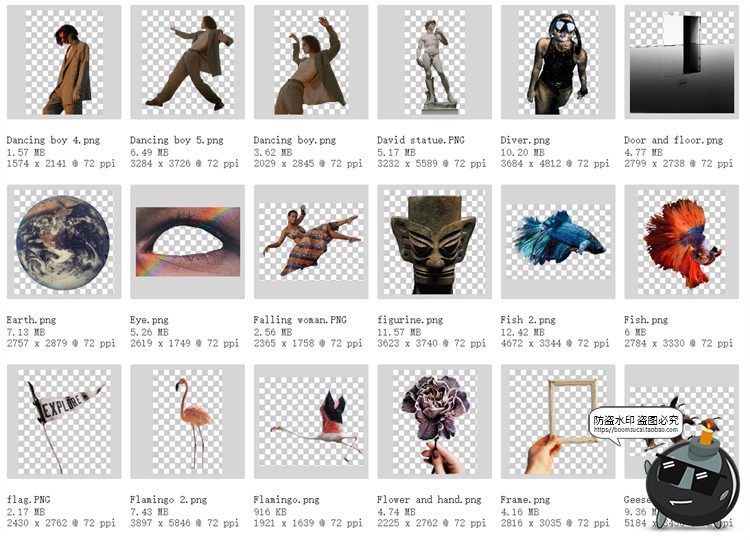 图片[10]-抽象风复古剪报老照片创意拼贴剪贴画元素PNG免抠JPG背景图片素材-设计猿