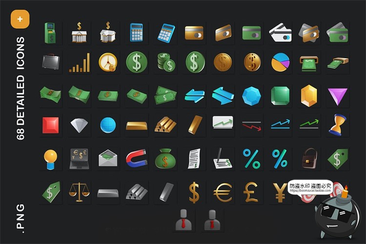 图片[2]-3D立体金融行业财务管理图标会计插画APP UI图标标志PNG免抠素材-设计猿