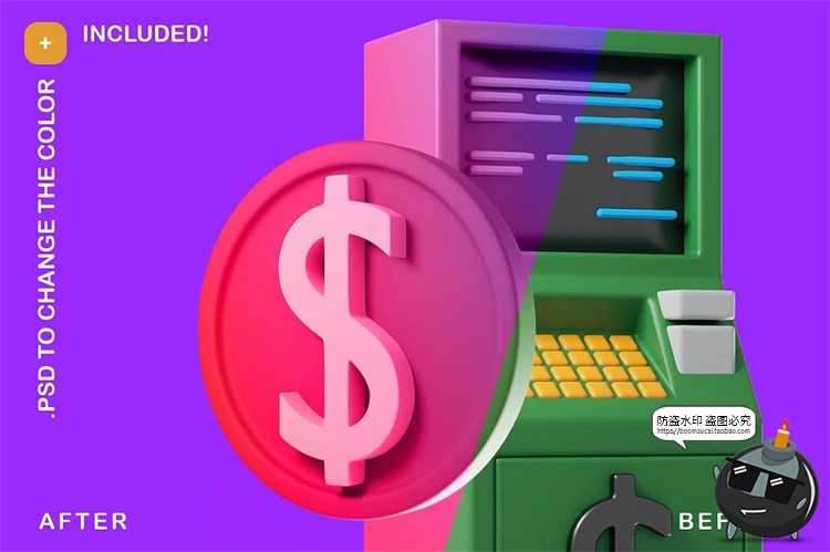 图片[5]-3D立体金融行业财务管理图标会计插画APP UI图标标志PNG免抠素材-设计猿