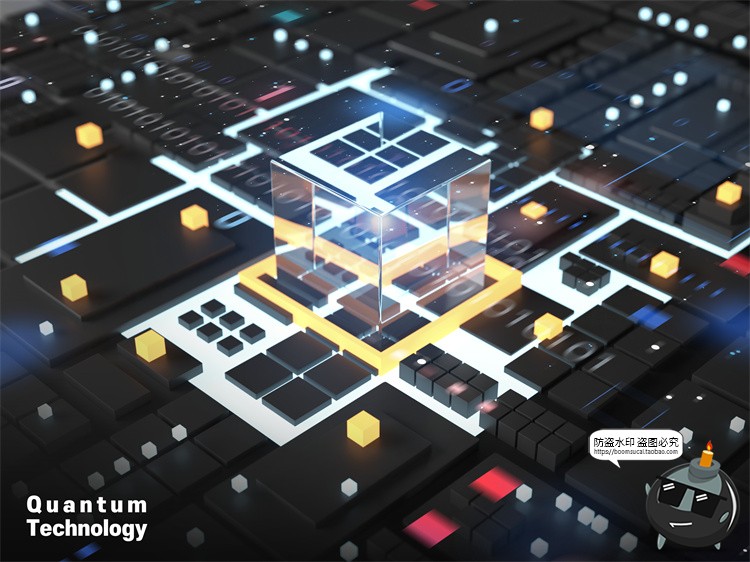 图片[7]-未来科幻芯片量子光子技术科技创意主视觉海报PSD模板分层PS素材-设计猿