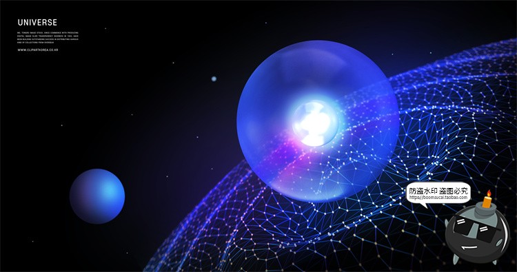 图片[4]-未来科幻宇宙星球银河系天体行星主视觉创意海报PSD模板分层素材-设计猿