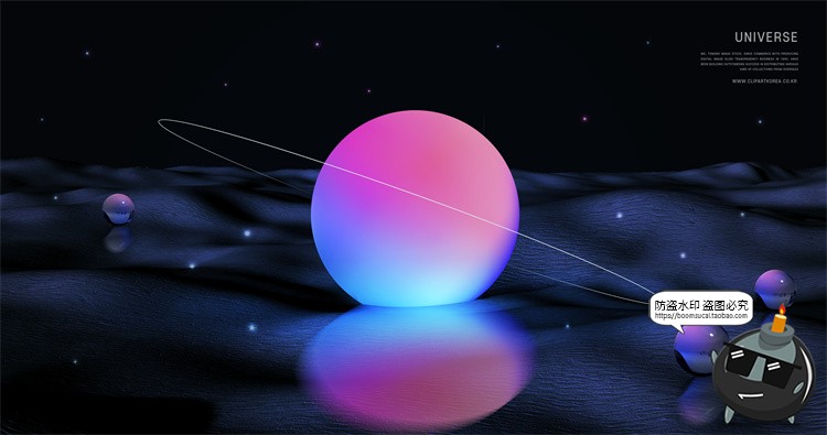 图片[8]-未来科幻宇宙星球银河系天体行星主视觉创意海报PSD模板分层素材-设计猿