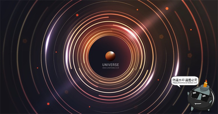 图片[9]-未来科幻宇宙星球银河系天体行星主视觉创意海报PSD模板分层素材-设计猿