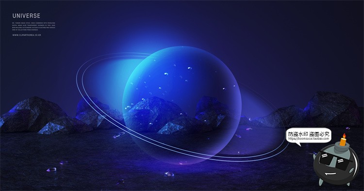 图片[12]-未来科幻宇宙星球银河系天体行星主视觉创意海报PSD模板分层素材-设计猿