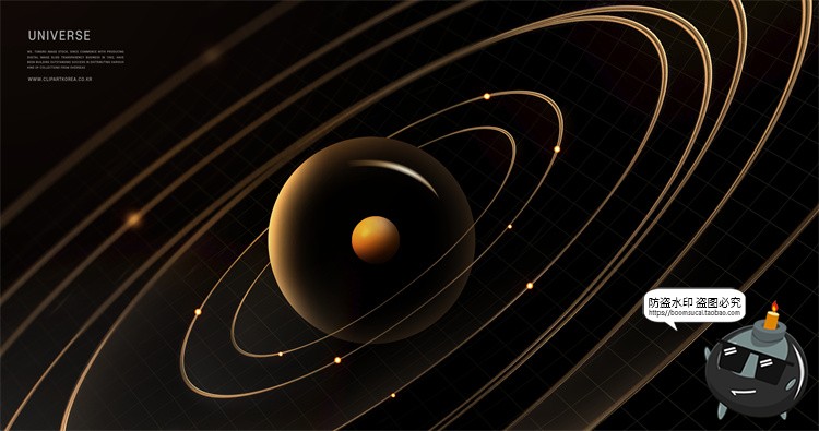 图片[15]-未来科幻宇宙星球银河系天体行星主视觉创意海报PSD模板分层素材-设计猿