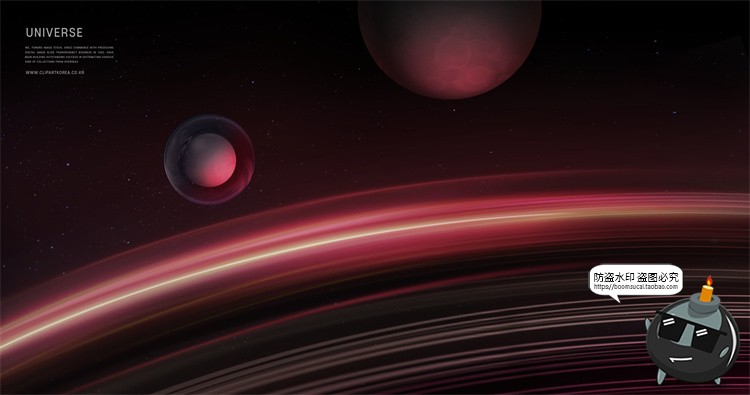 图片[19]-未来科幻宇宙星球银河系天体行星主视觉创意海报PSD模板分层素材-设计猿