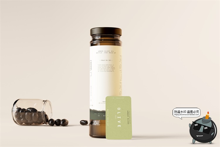 图片[4]-棕榈橄榄油品牌LOGO提案样机玻璃金属罐食物油精华PSD模板PS素材-设计猿