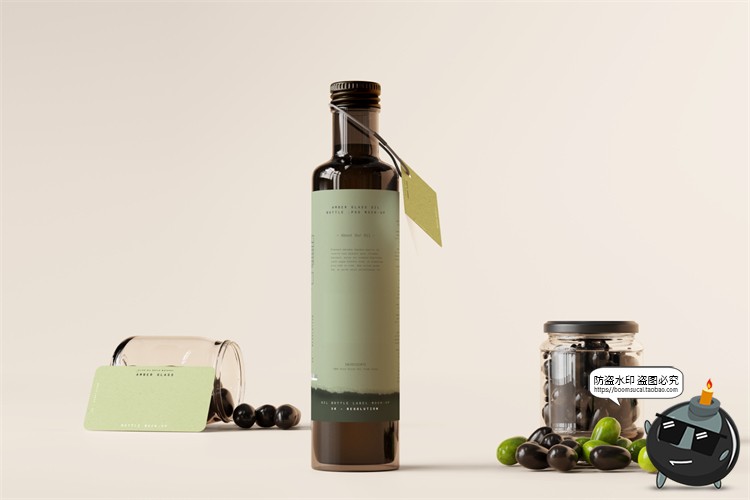 图片[10]-棕榈橄榄油品牌LOGO提案样机玻璃金属罐食物油精华PSD模板PS素材-设计猿