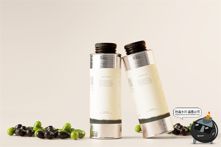 图片[24]-棕榈橄榄油品牌LOGO提案样机玻璃金属罐食物油精华PSD模板PS素材-设计猿