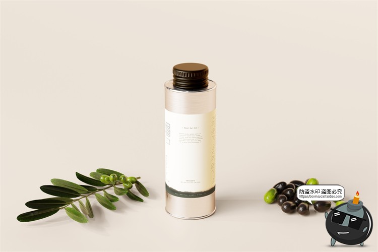 图片[26]-棕榈橄榄油品牌LOGO提案样机玻璃金属罐食物油精华PSD模板PS素材-设计猿