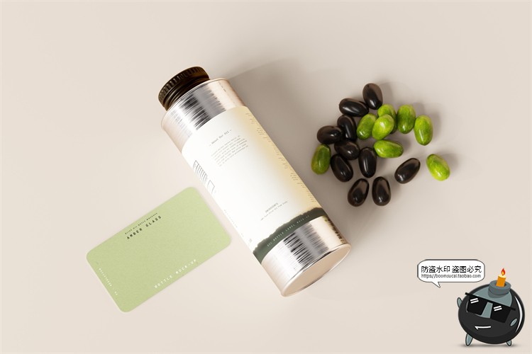 图片[27]-棕榈橄榄油品牌LOGO提案样机玻璃金属罐食物油精华PSD模板PS素材-设计猿