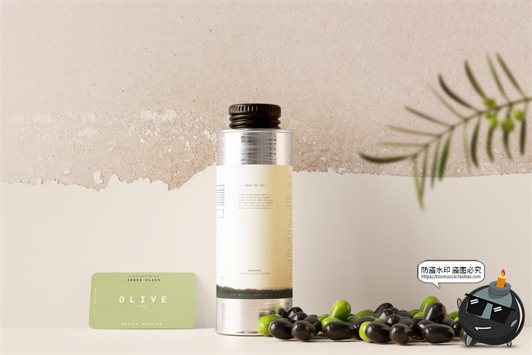 图片[29]-棕榈橄榄油品牌LOGO提案样机玻璃金属罐食物油精华PSD模板PS素材-设计猿