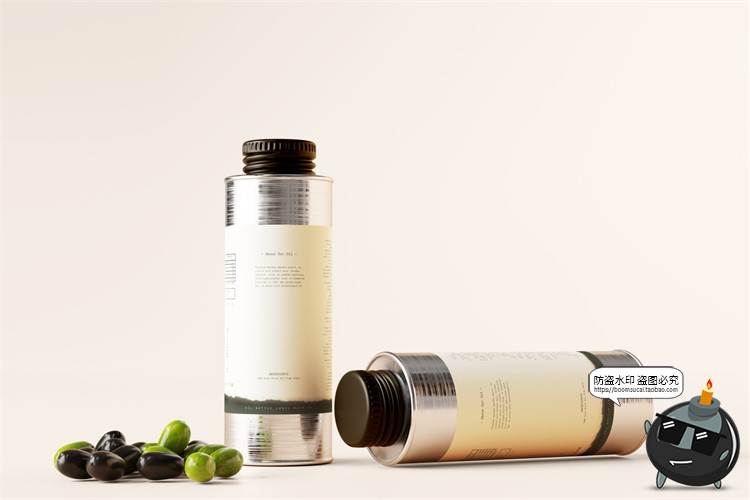 图片[30]-棕榈橄榄油品牌LOGO提案样机玻璃金属罐食物油精华PSD模板PS素材-设计猿