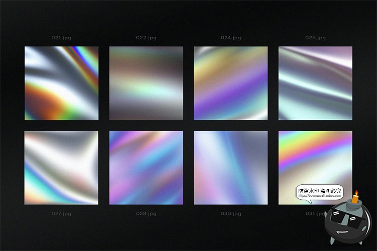 图片[3]-渐变铝箔迷幻复古时尚银色彩虹金属海报背景底纹光泽JPG图片素材-设计猿