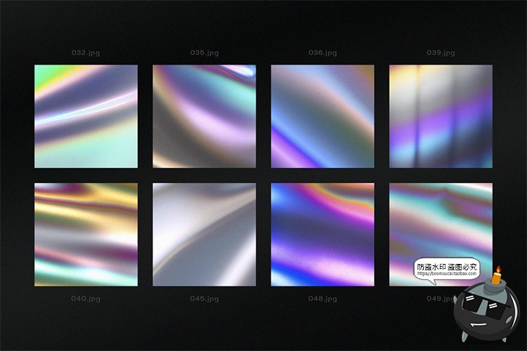 图片[4]-渐变铝箔迷幻复古时尚银色彩虹金属海报背景底纹光泽JPG图片素材-设计猿