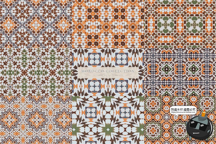 图片[2]-摩洛哥风格图案瓷砖地板纹理JPG图片平铺无缝元素底纹装饰图素材-设计猿