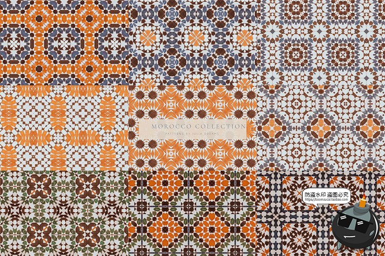 图片[3]-摩洛哥风格图案瓷砖地板纹理JPG图片平铺无缝元素底纹装饰图素材-设计猿