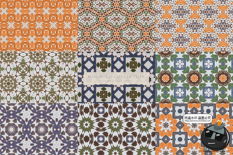 图片[7]-摩洛哥风格图案瓷砖地板纹理JPG图片平铺无缝元素底纹装饰图素材-设计猿