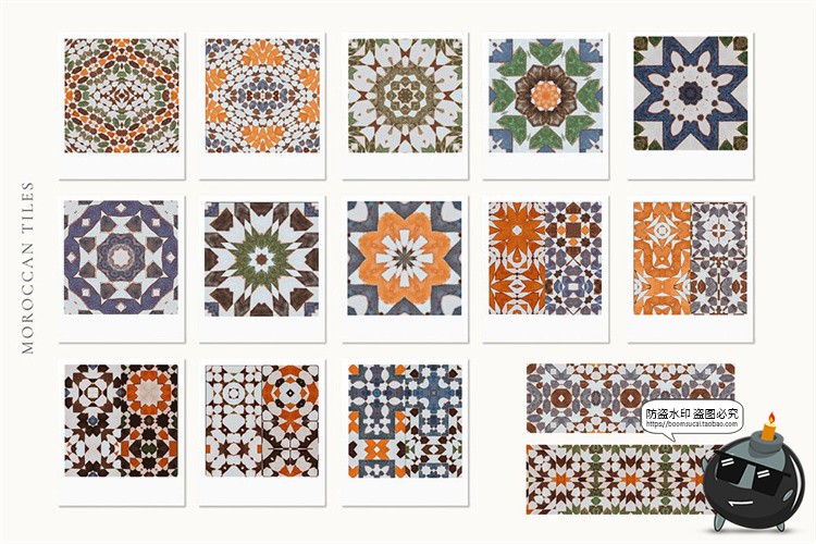 图片[13]-摩洛哥风格图案瓷砖地板纹理JPG图片平铺无缝元素底纹装饰图素材-设计猿