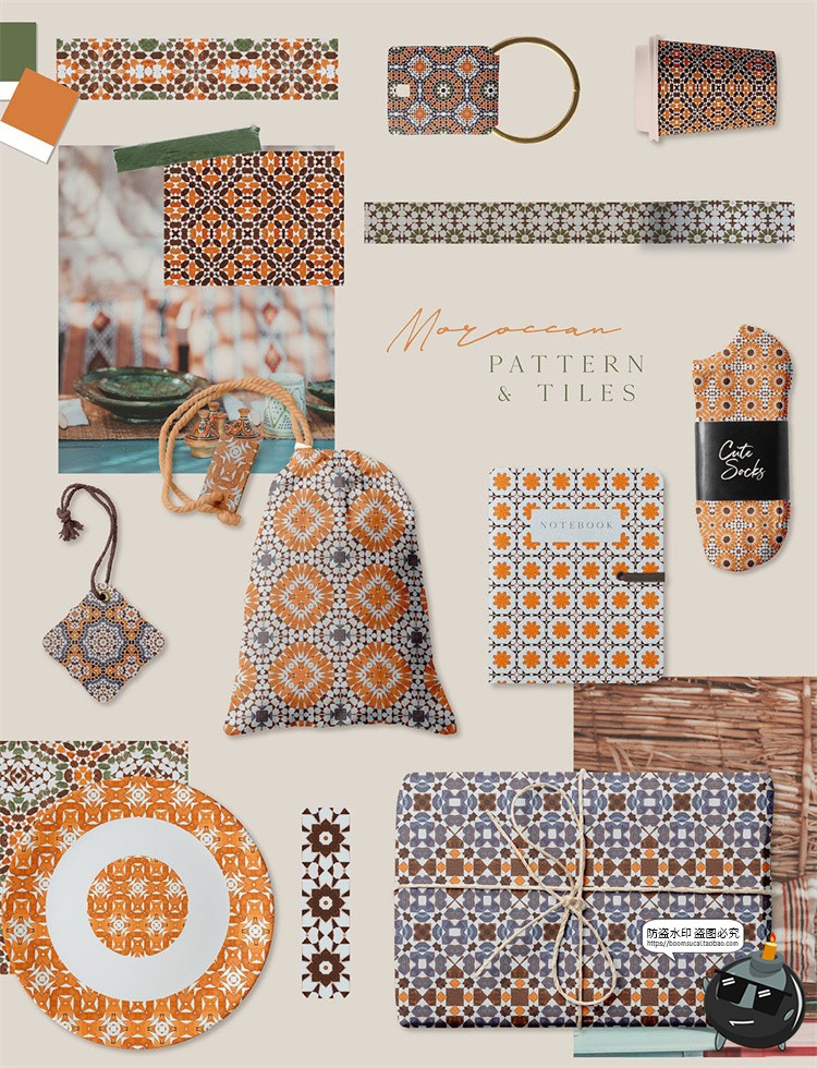 图片[15]-摩洛哥风格图案瓷砖地板纹理JPG图片平铺无缝元素底纹装饰图素材-设计猿
