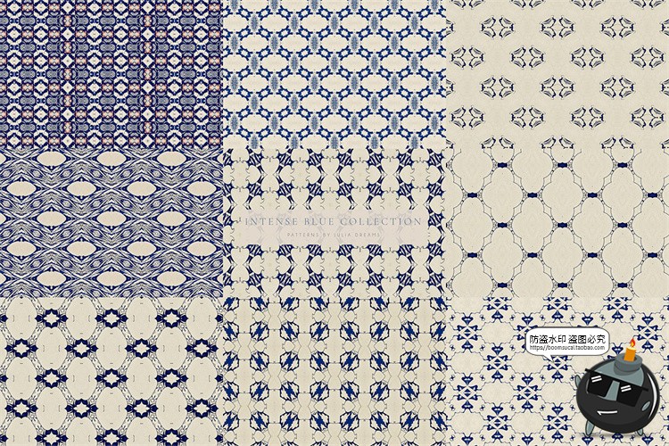 图片[10]-深蓝色藏蓝色无缝图案拼接背景底纹瓷砖地板包装印花JPG图片素材-设计猿