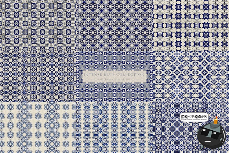 图片[11]-深蓝色藏蓝色无缝图案拼接背景底纹瓷砖地板包装印花JPG图片素材-设计猿