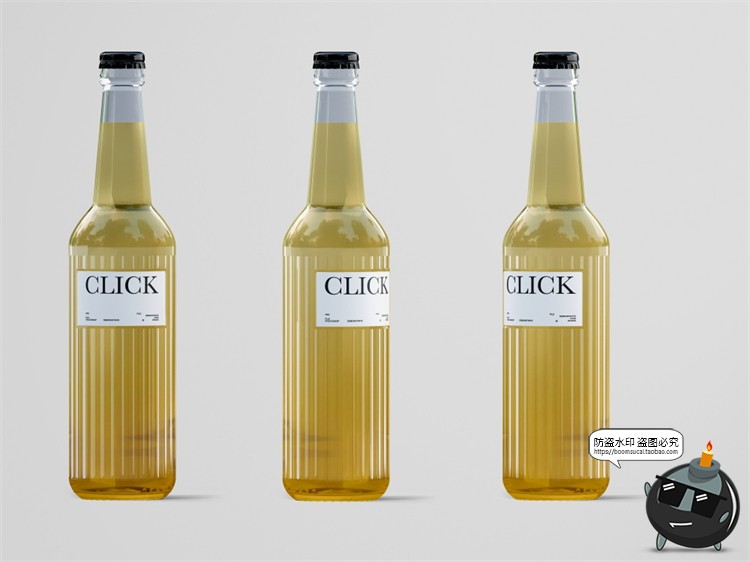 图片[2]-苏打水汽水啤酒铁盖透明玻璃瓶饮品产贴图场景样机PSD模板PS素材-设计猿
