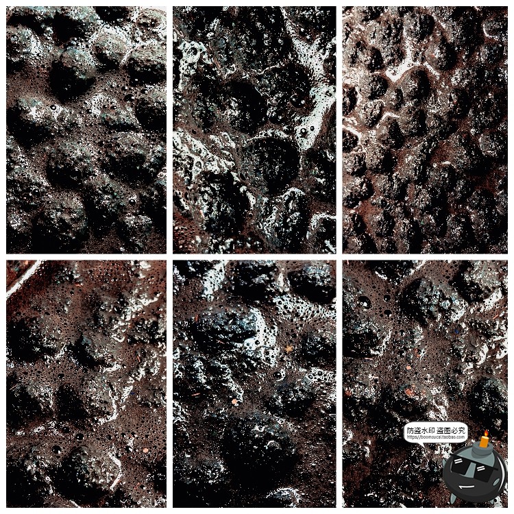 图片[4]-真实实拍脏泥浆气泡化学液体天然纹理背景后期合成JPG图片素材-设计猿