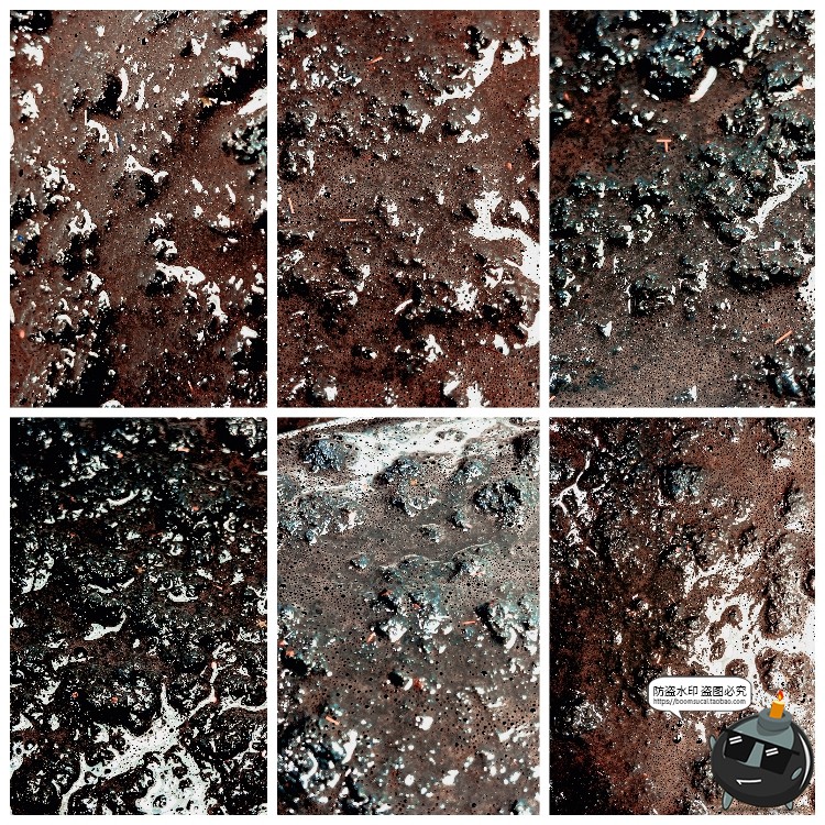 图片[7]-真实实拍脏泥浆气泡化学液体天然纹理背景后期合成JPG图片素材-设计猿