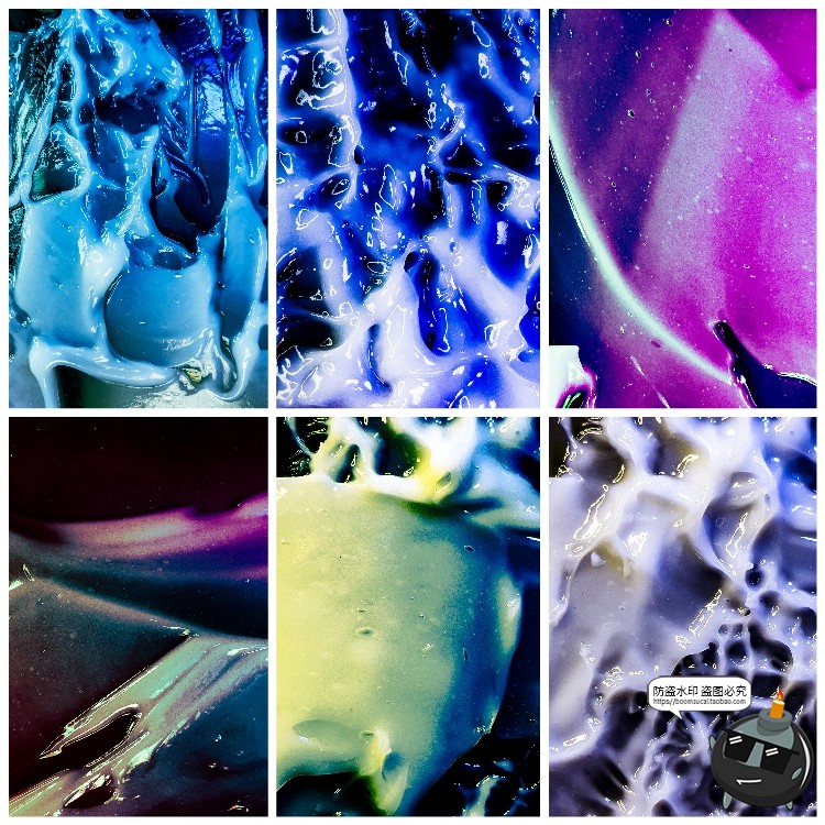 图片[2]-未来迷幻抽象流体液体光泽油漆奶油塑料表面纹理背景图片JPG素材-设计猿