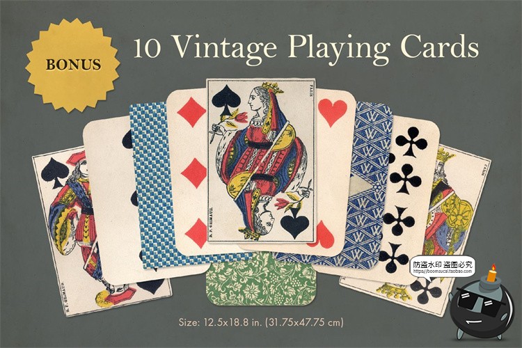 图片[4]-复古做旧牛皮纸贴纸张信纸信封相框扑克牌封面PNG背景肌理素材-设计猿