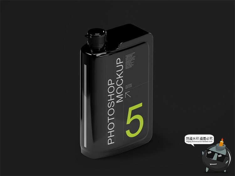 图片[3]-潮流潮物发动机油瓶塑料瓶金属酒瓶包装外观展示PSD模板样机素材-设计猿