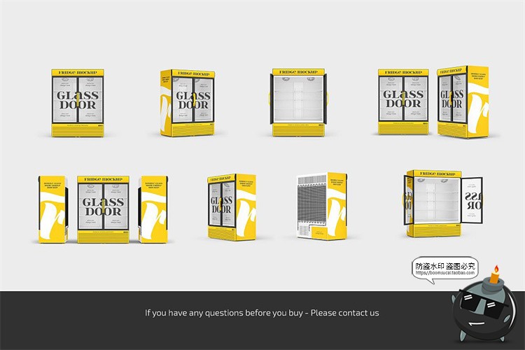 图片[4]-超市饮料展示柜双门冰柜冰箱冷藏柜效果图展示PSD模板样机PS素材-设计猿