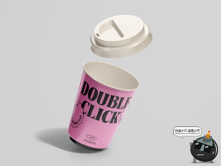 图片[3]-奶茶饮品咖啡纸杯打包盒拎袋纸袋产品包装展示贴图PSD样机PS素材-设计猿