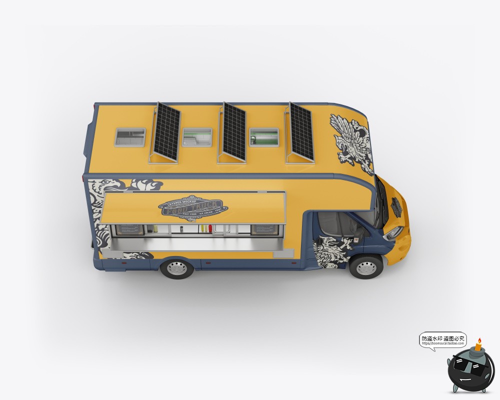 图片[4]-食品移动餐车快餐车摆摊卡车汽车贴图外观广告样机PSD模板PS素材-设计猿
