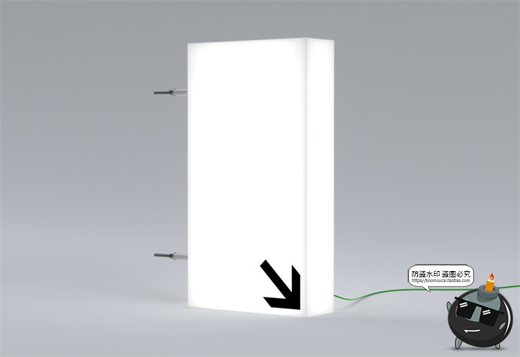 图片[2]-落地立式灯箱品牌logo标识VI效果图智能贴图展示样机PSD模版素材-设计猿