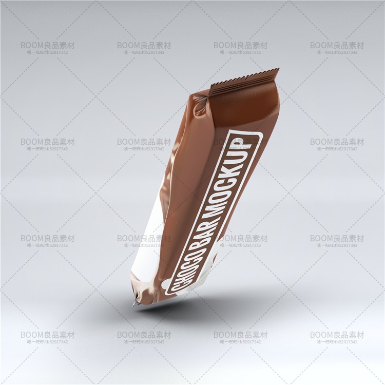 图片[3]-零食巧克力威化食品长条包装袋效果展示PSD智能贴图文创样机素材-设计猿