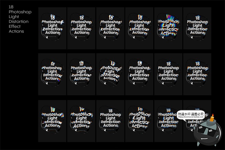 图片[9]-扭曲风液态水光折影透明失真光折射效果PSD样机模板PNG免抠PS素材-设计猿