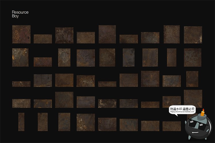 图片[2]-高清4K复古做旧铁质锈迹生锈腐蚀污迹背景肌理JPG图片合成素材-设计猿