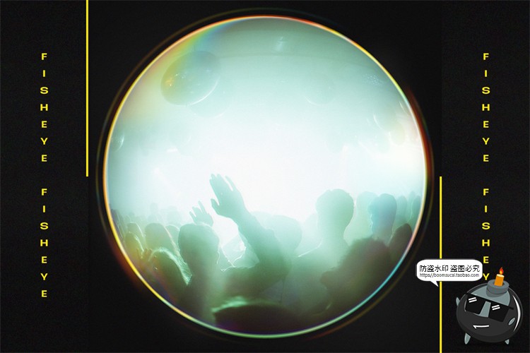 图片[9]-鱼眼镜头圆形镜像凸透镜扭曲效果特效后期图片合成PSD模板PS素材-设计猿