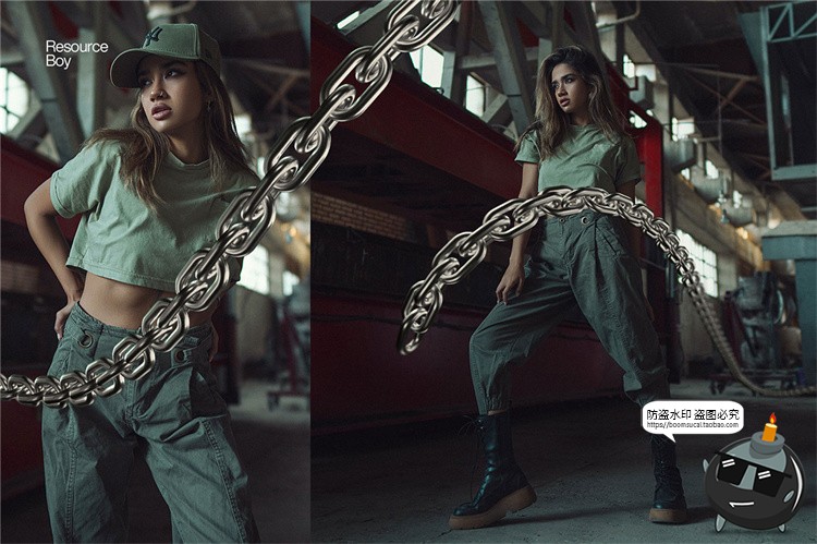 图片[4]-复古新潮Y2K酸性金属街头摇滚链条锁链铁链PNG免抠后期合成素材-设计猿