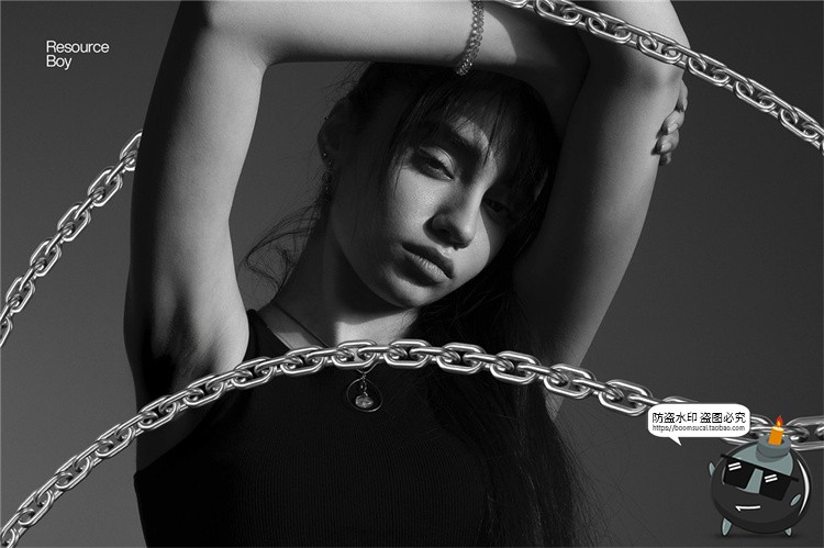 图片[5]-复古新潮Y2K酸性金属街头摇滚链条锁链铁链PNG免抠后期合成素材-设计猿